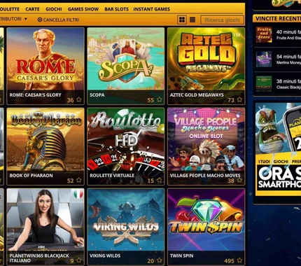 Planetwin365: un palinsesto Giochi con oltre 1500 slot machine online